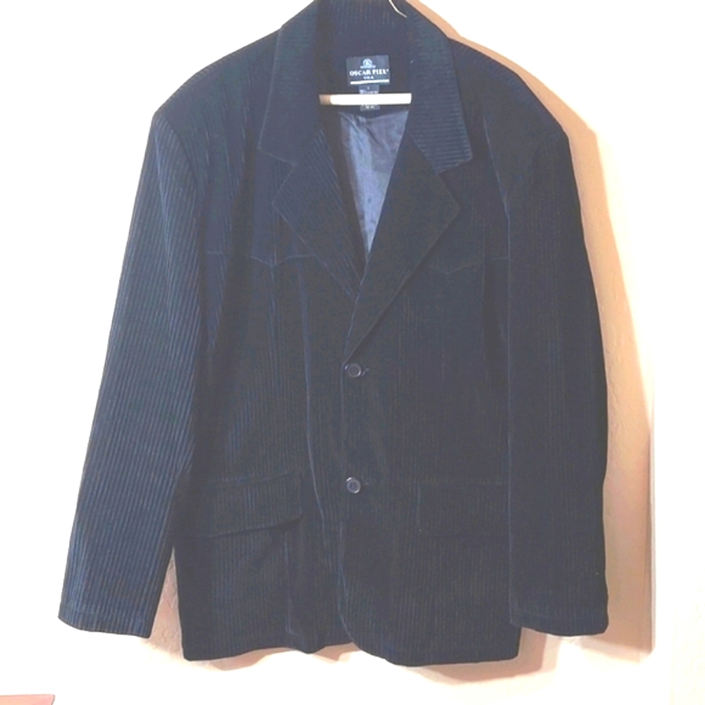 Corduroy Mens Oscar Piel Large Black Jacket